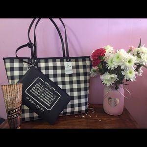 Coach reversible tote with pouch
